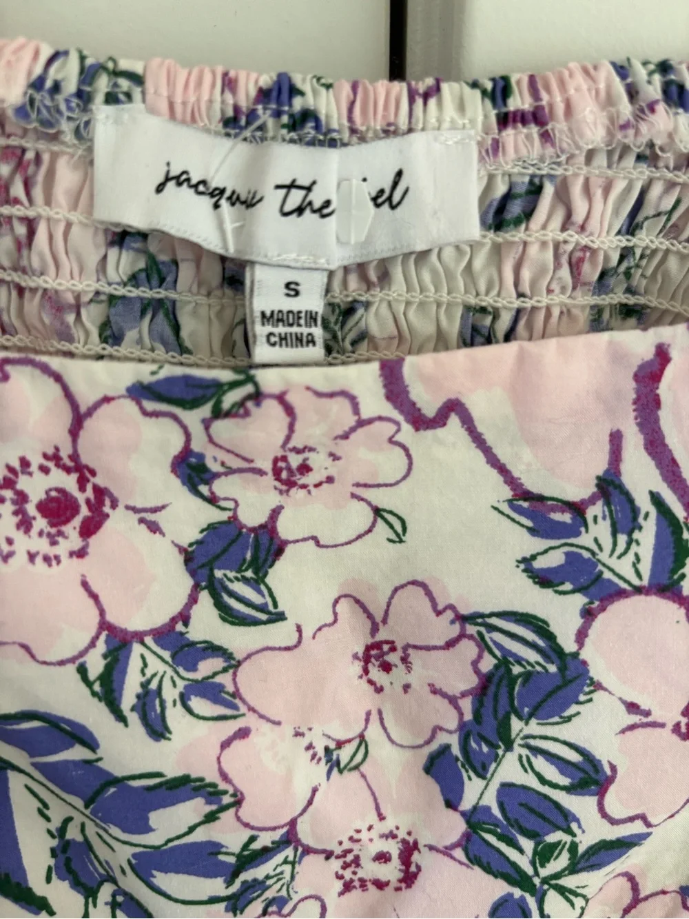 ANTHROPOLOGIE JACQUIE THE LABEL Pink Floral Cotton Babydoll Dress